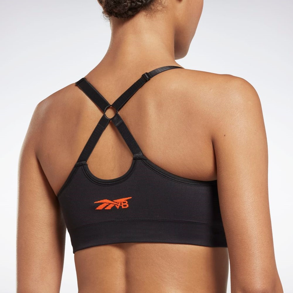 Reebok Victoria Beckham Light-Impact Seamless Bra Svarta | XBGTP-2849