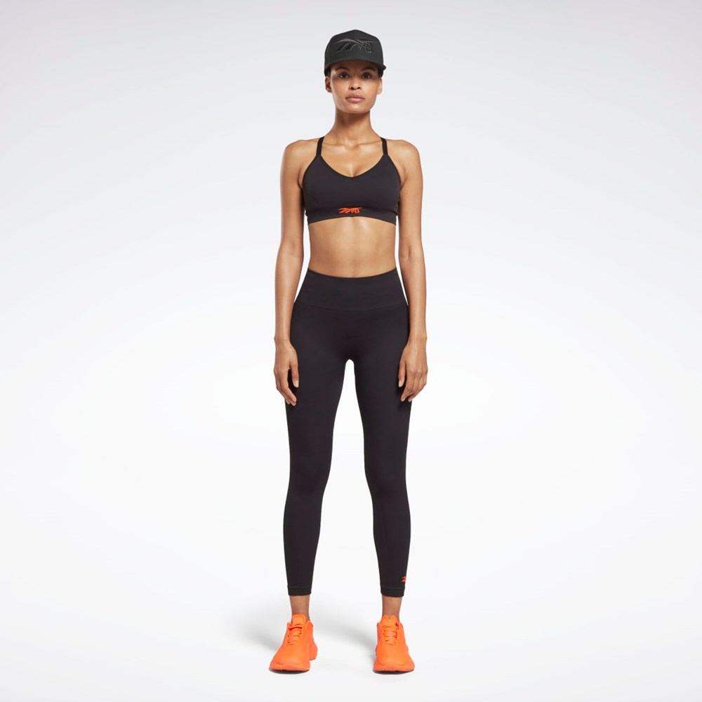 Reebok Victoria Beckham Light-Impact Seamless Bra Svarta | XBGTP-2849