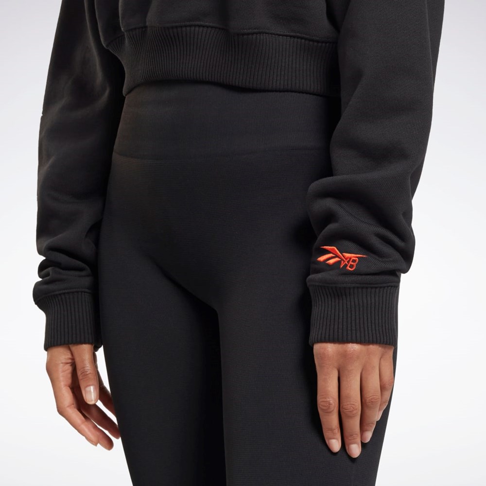 Reebok Victoria Beckham Tryck Sweatshirt Svarta | PKQNT-1467