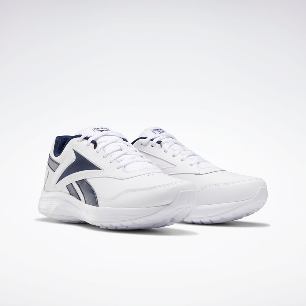 Reebok Walk Ultra 7 DMX MAX Shoes Vita Marinblå Kungsblått | IUGBT-9352