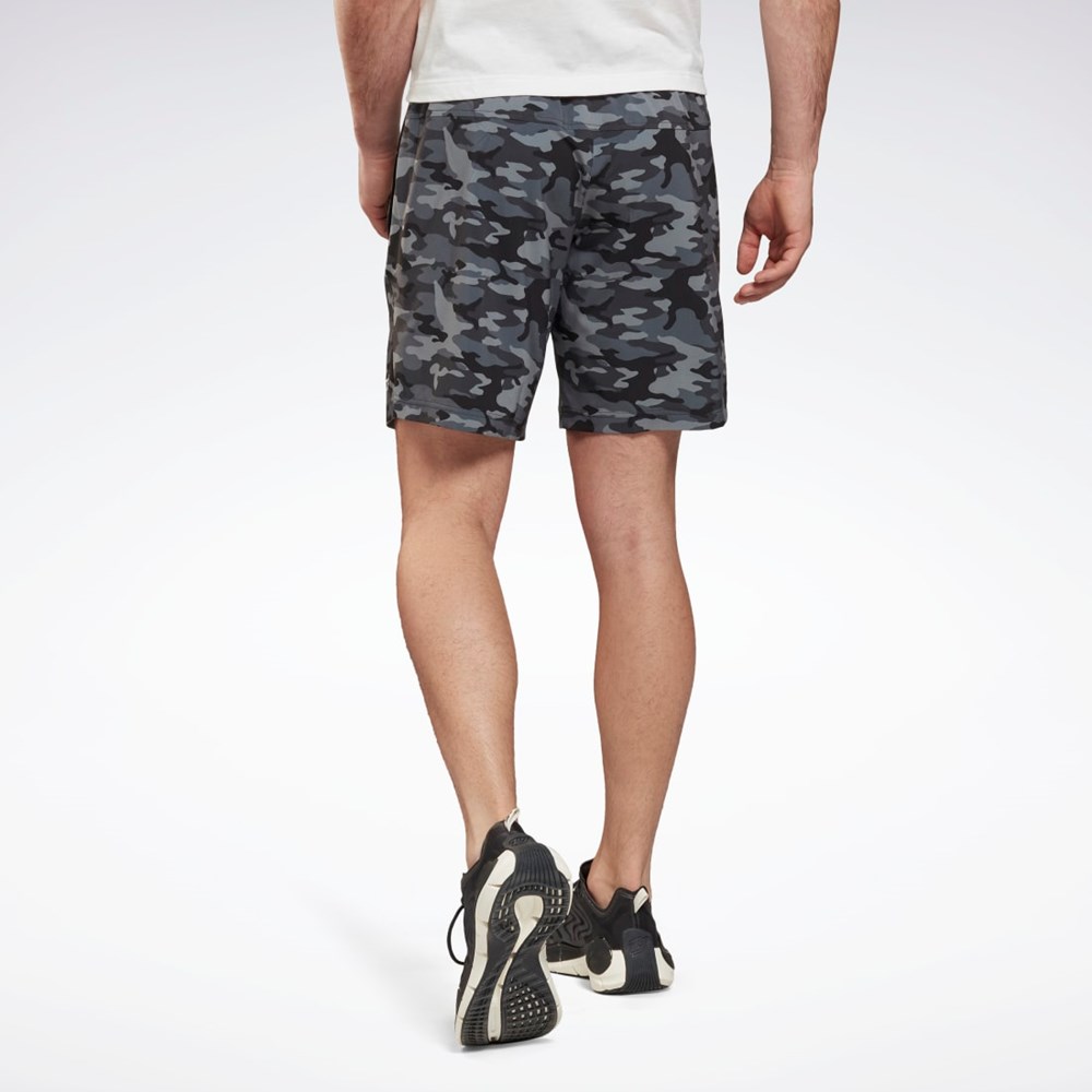 Reebok Workout Ready Camo Tryck Shorts Svarta | KYHRB-0471