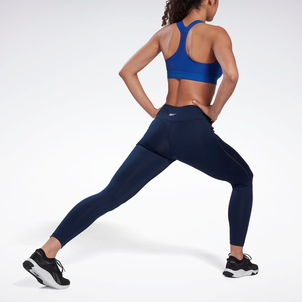 Reebok Workout Ready Leggings Marinblå | FOLQW-3269