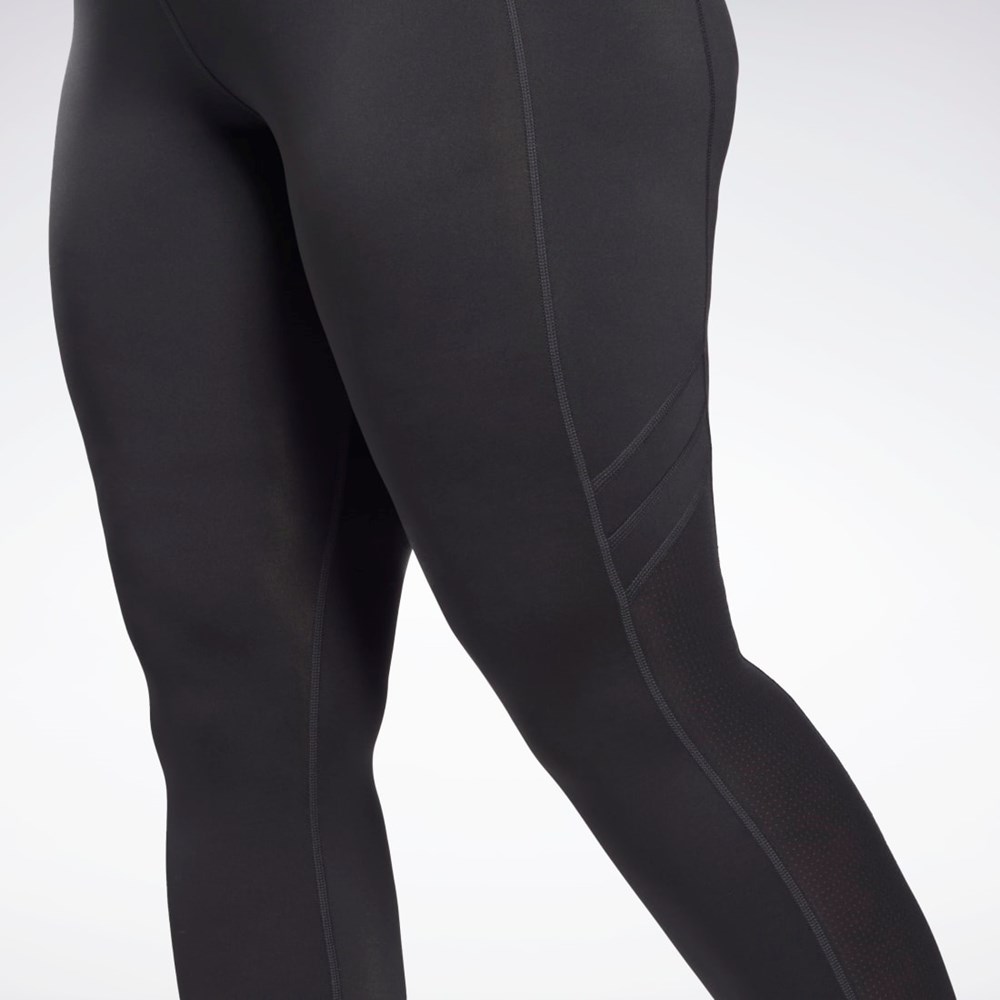 Reebok Workout Ready Mesh Leggings (Plus Size) Svarta | AVRWX-2376