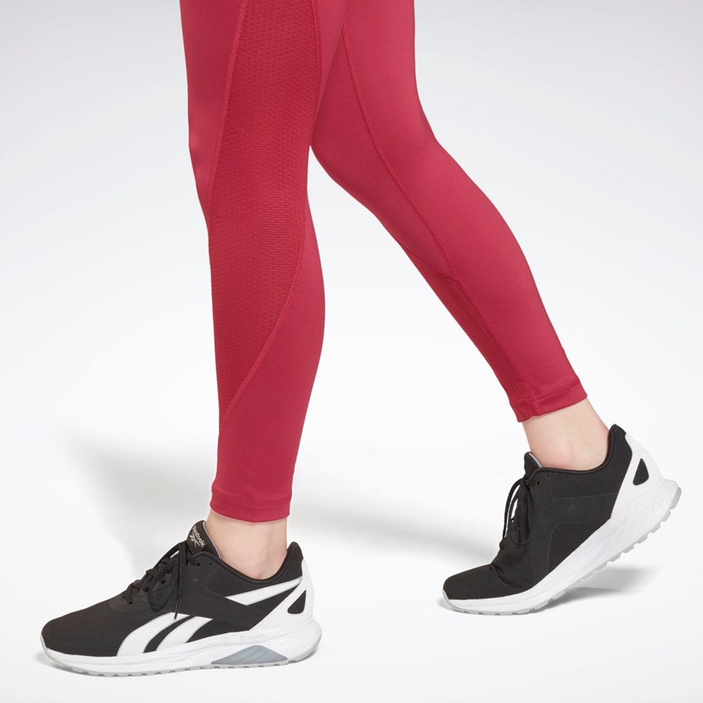 Reebok Workout Ready Mesh Leggings Punch Berry | WDIVP-7463