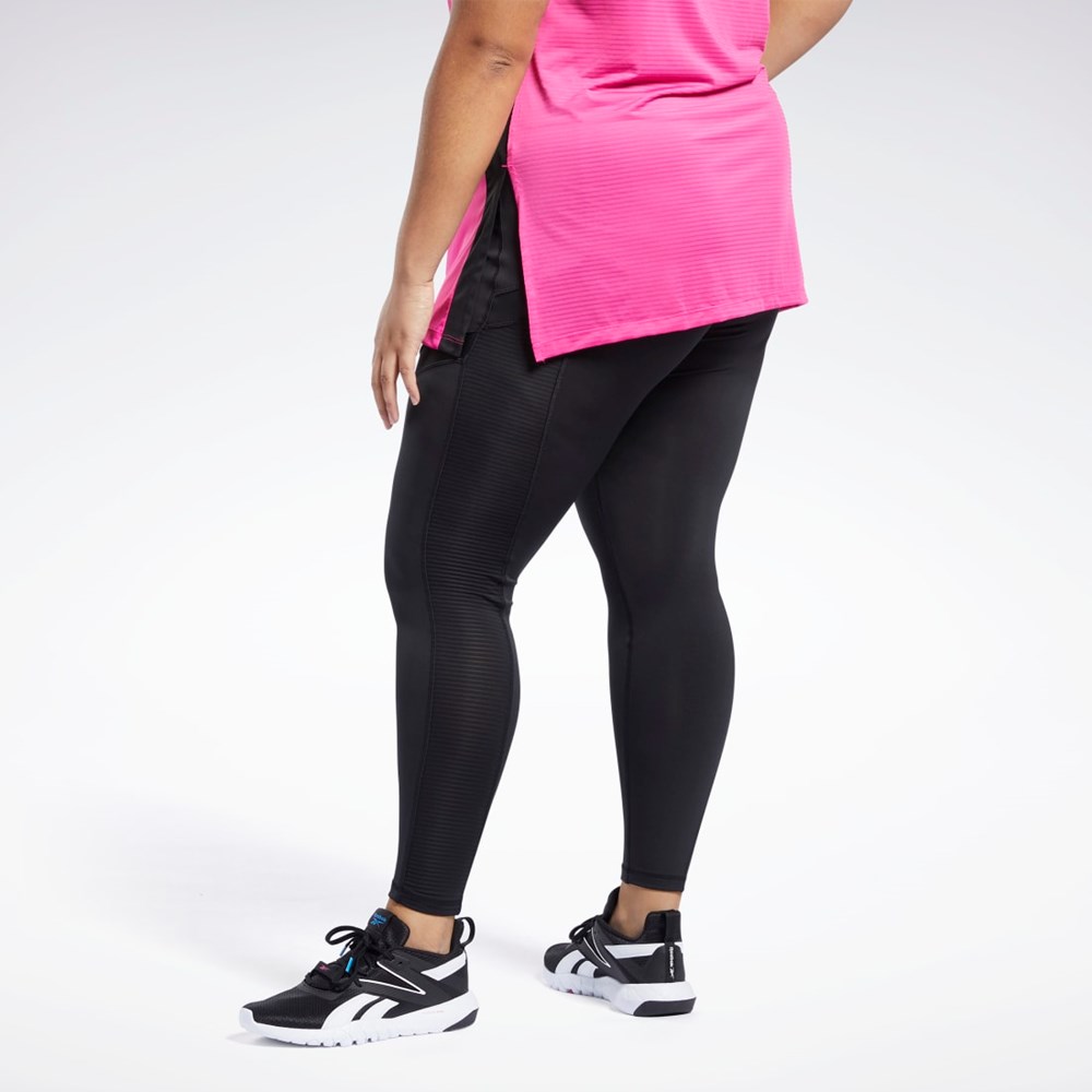 Reebok Workout Ready Mesh Leggings Svarta | SIPME-4897