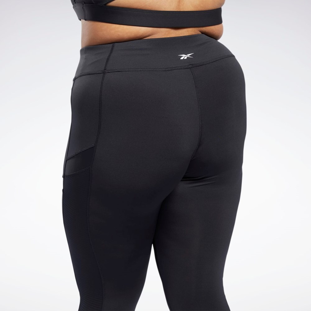 Reebok Workout Ready Mesh Leggings Svarta | SIPME-4897