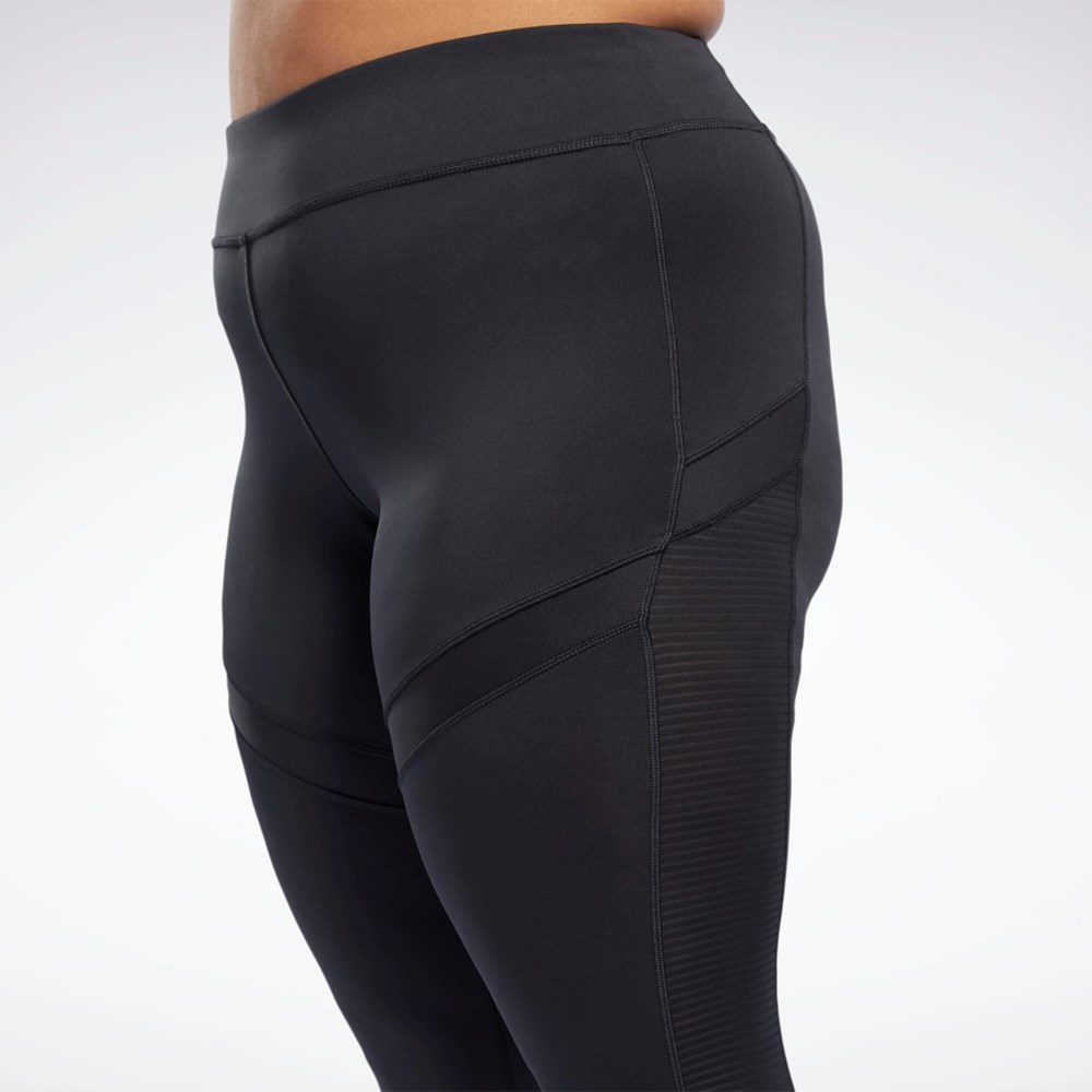 Reebok Workout Ready Mesh Leggings Svarta | SIPME-4897