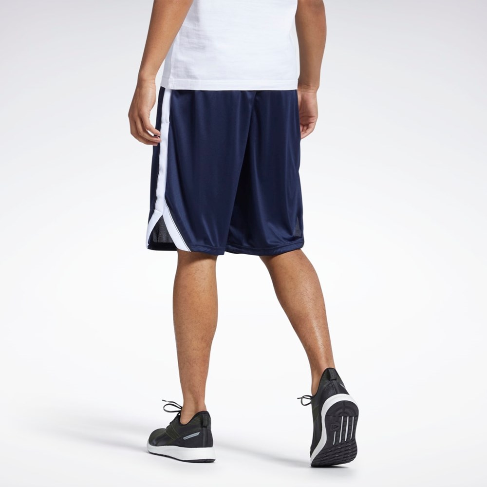 Reebok Workout Ready Mesh Shorts Marinblå | GSWHM-6521