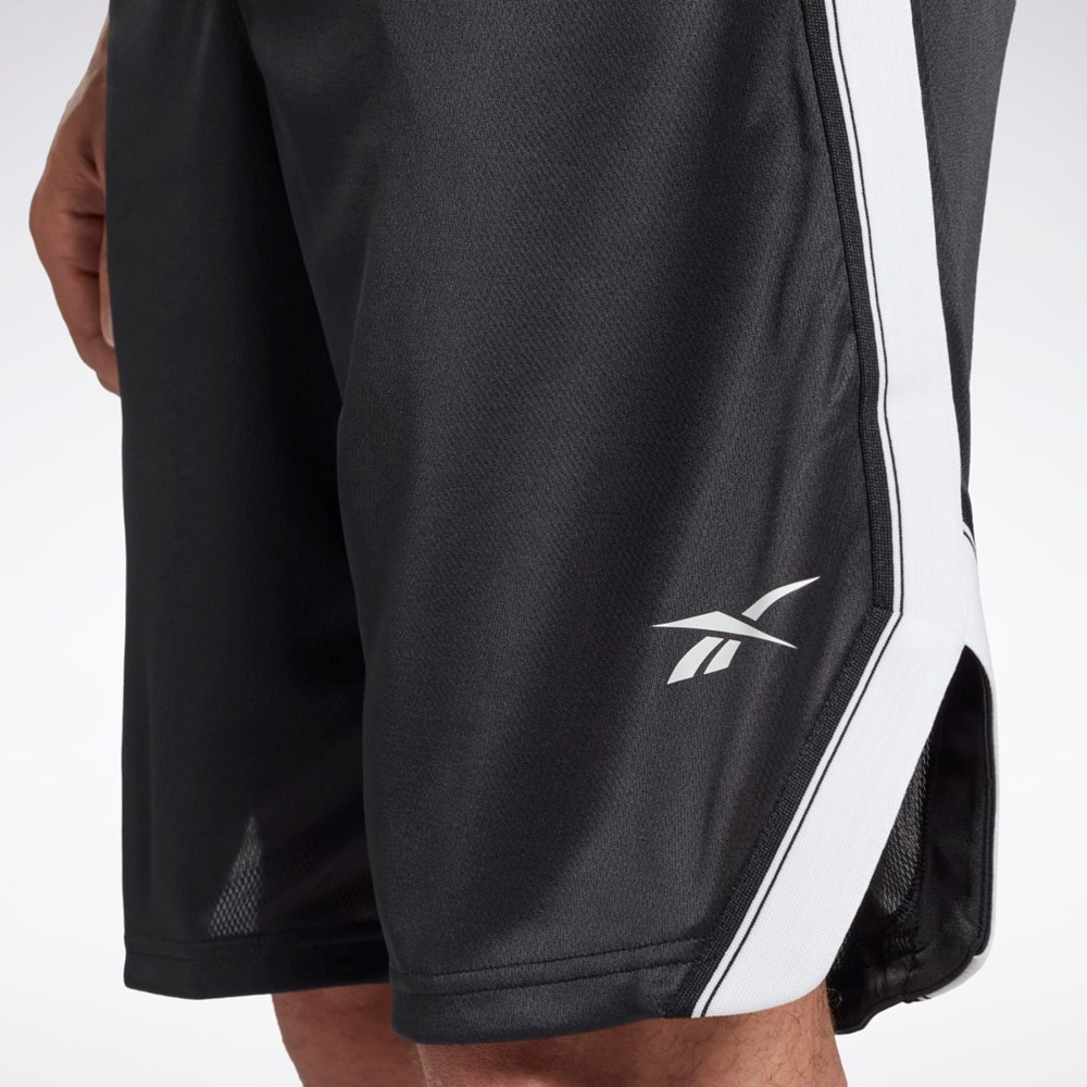 Reebok Workout Ready Mesh Shorts Svarta | RVFXM-3851