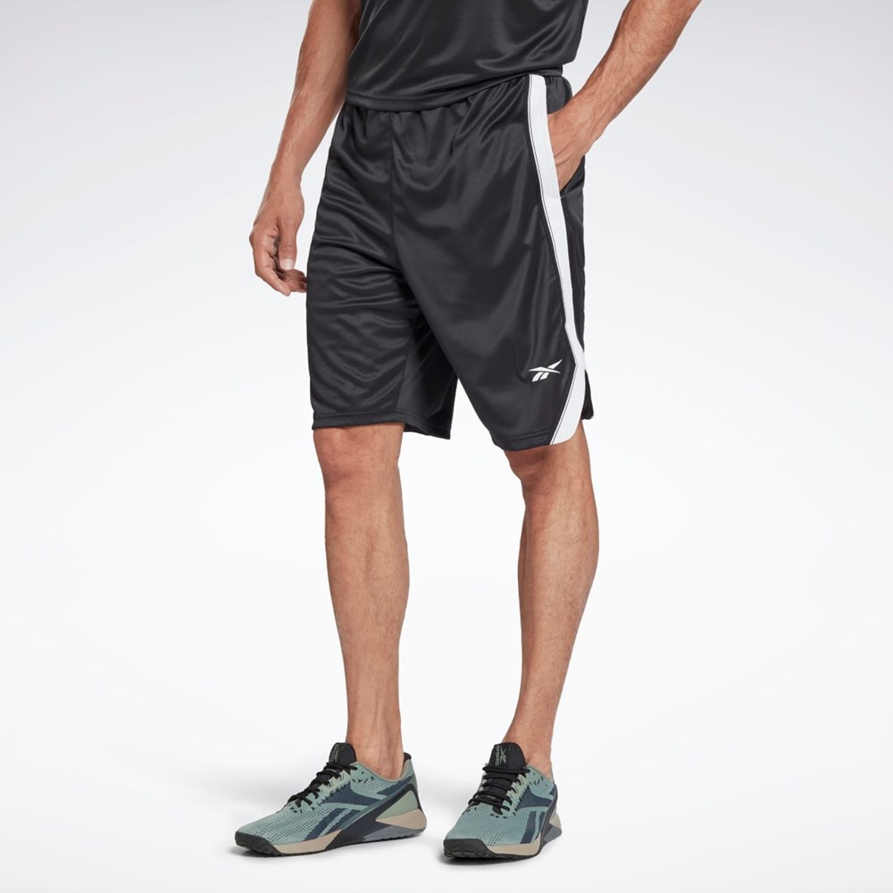 Reebok Workout Ready Mesh Shorts Svarta | RVFXM-3851