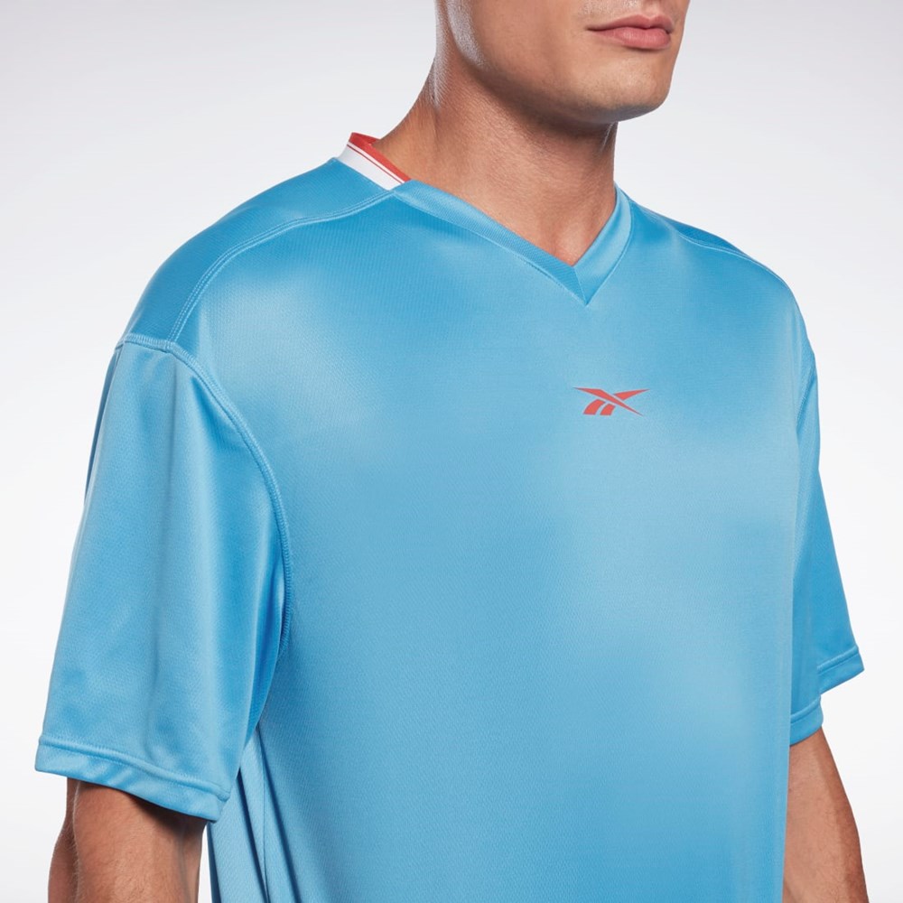 Reebok Workout Ready Mesh T-Shirt Blå | ILNWQ-4102