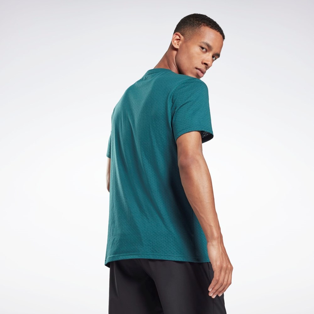 Reebok Workout Ready Mesh T-Shirt Midnight Pine | CEIWA-6875