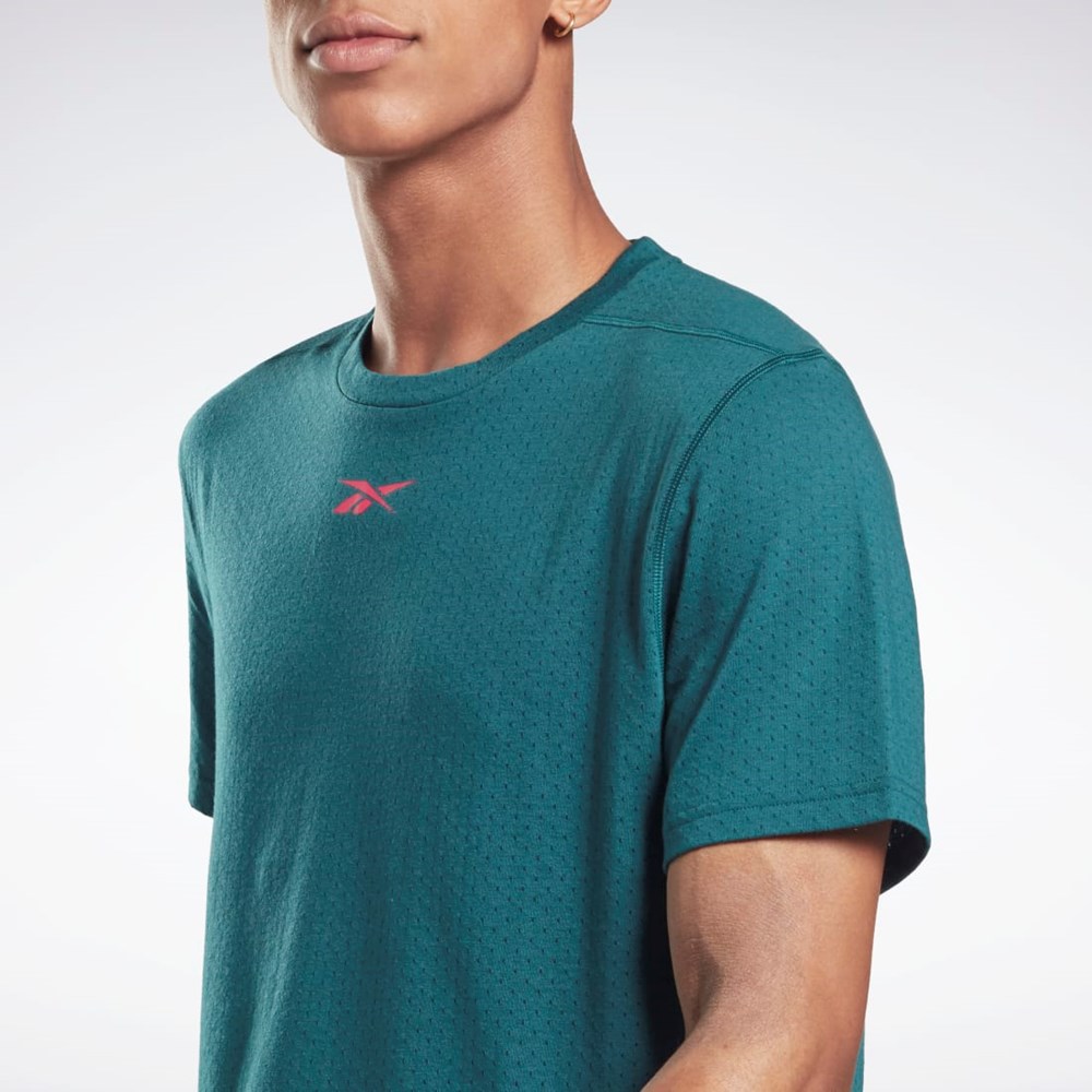 Reebok Workout Ready Mesh T-Shirt Midnight Pine | CEIWA-6875