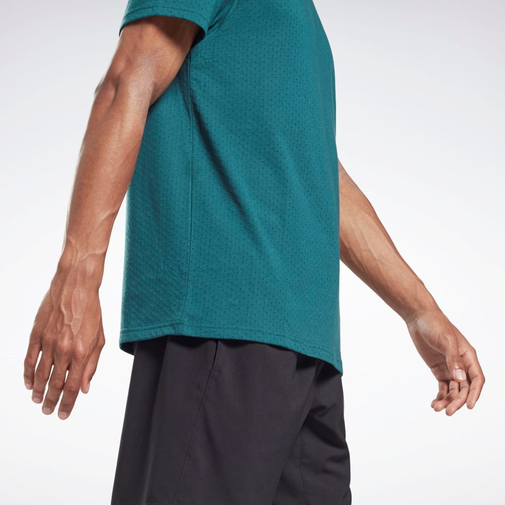 Reebok Workout Ready Mesh T-Shirt Midnight Pine | CEIWA-6875