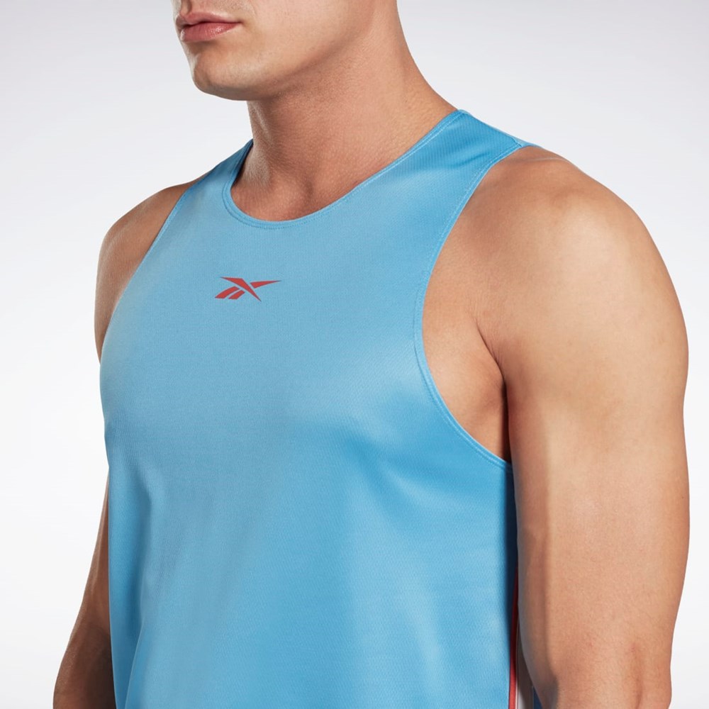 Reebok Workout Ready Mesh Tank Top Blå | PXOCN-1069