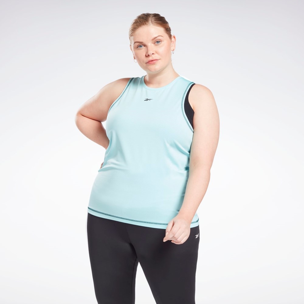 Reebok Workout Ready Mesh Tank Top (Plus Size) Digital Glow | YARZX-8251