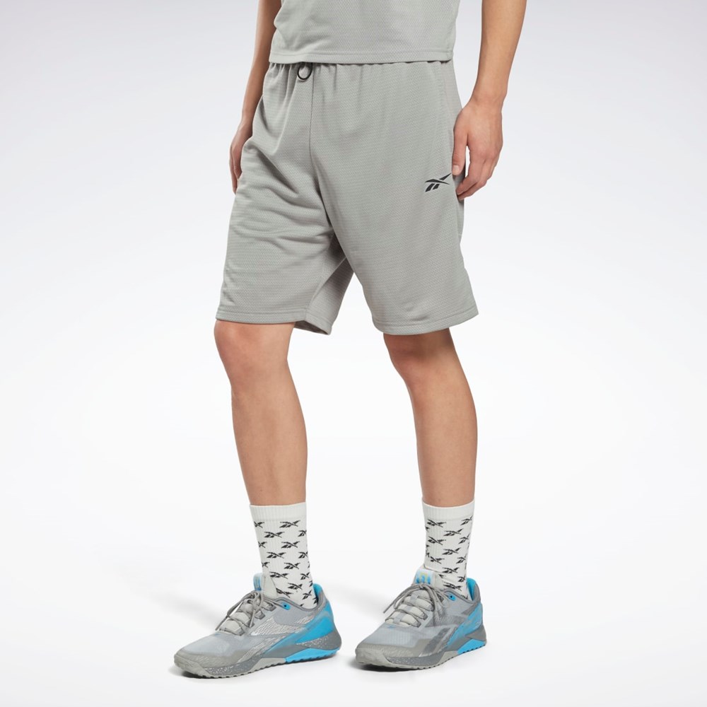 Reebok Workout Ready Mélange Shorts Grå | HRLSD-2874