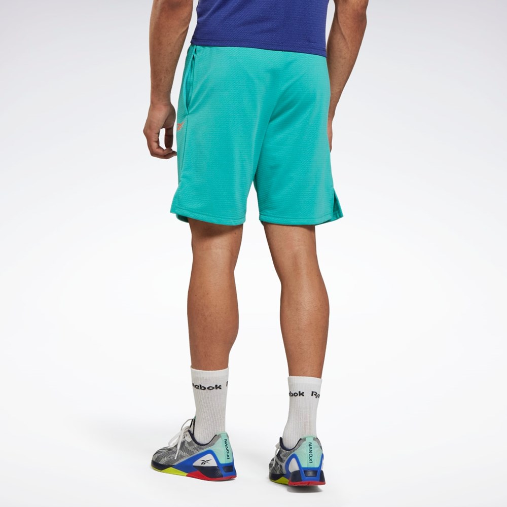 Reebok Workout Ready Mélange Shorts Semi Classic Teal | TOFVB-6974