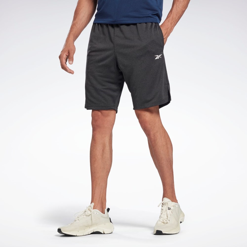 Reebok Workout Ready Mélange Shorts Svarta | GOMSQ-3820