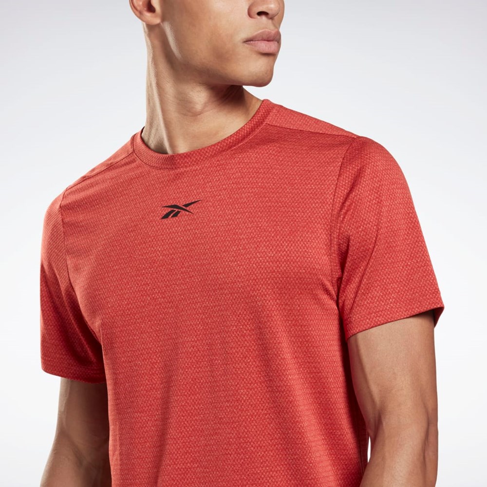 Reebok Workout Ready Mélange T-Shirt Rhodonite | IJWGU-8419