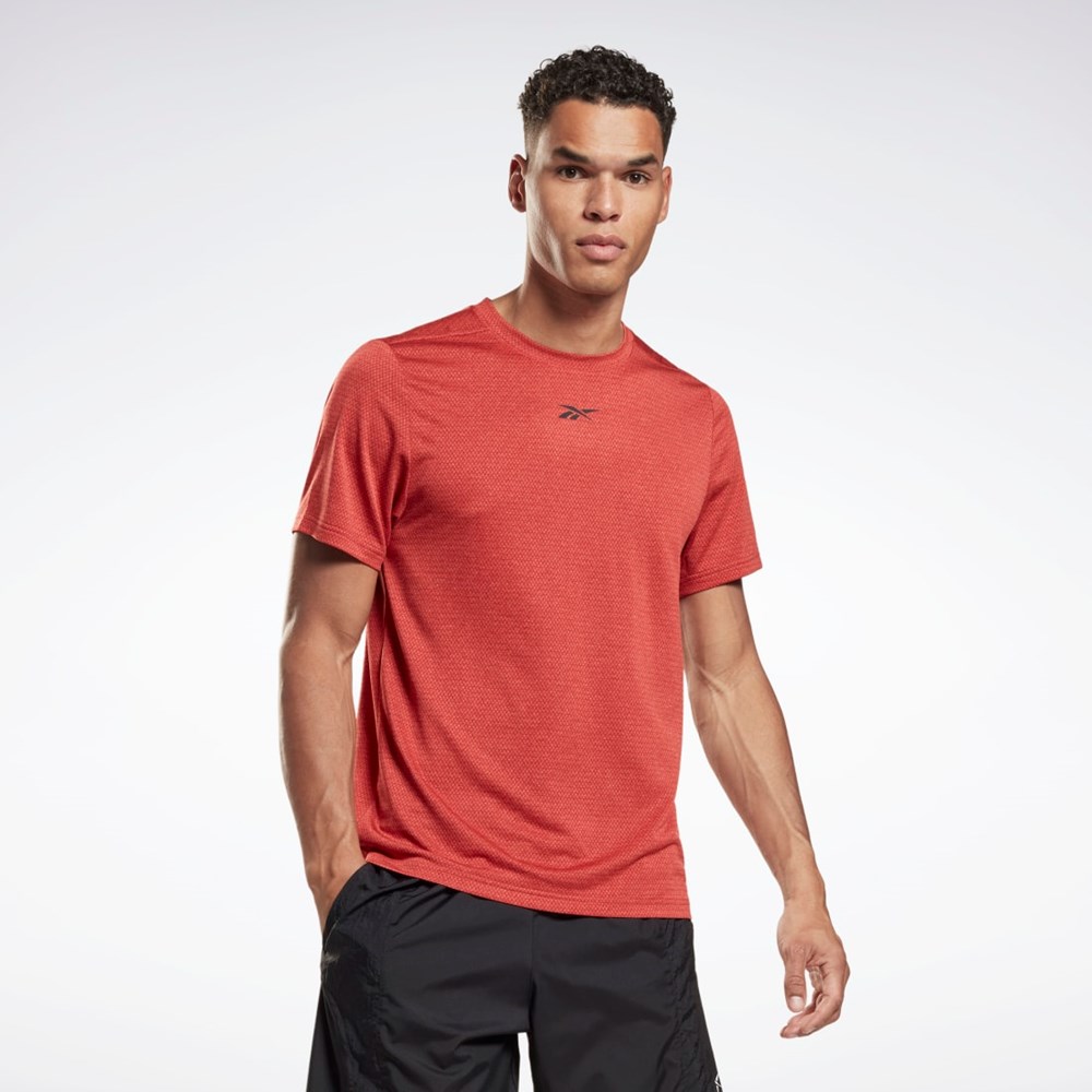 Reebok Workout Ready Mélange T-Shirt Rhodonite | IJWGU-8419