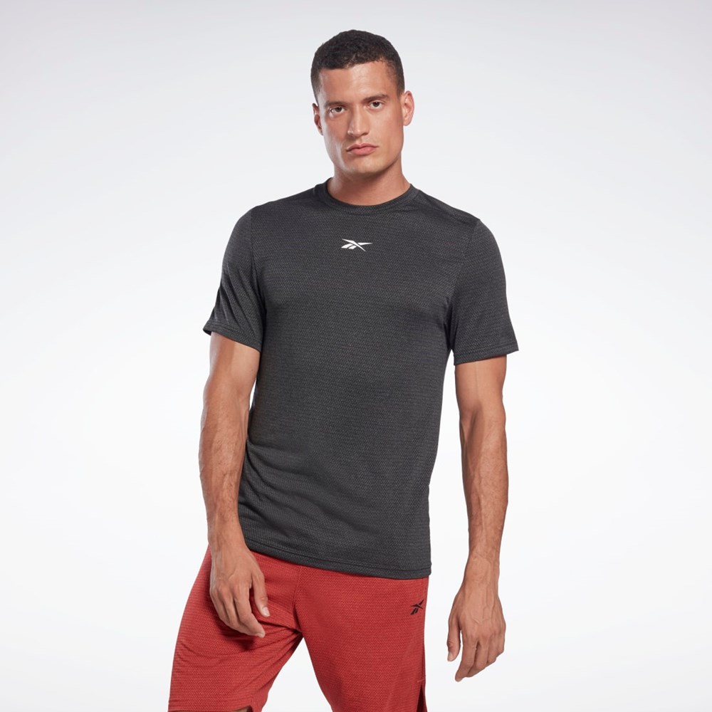 Reebok Workout Ready Mélange T-Shirt Svarta | KUYVI-2350