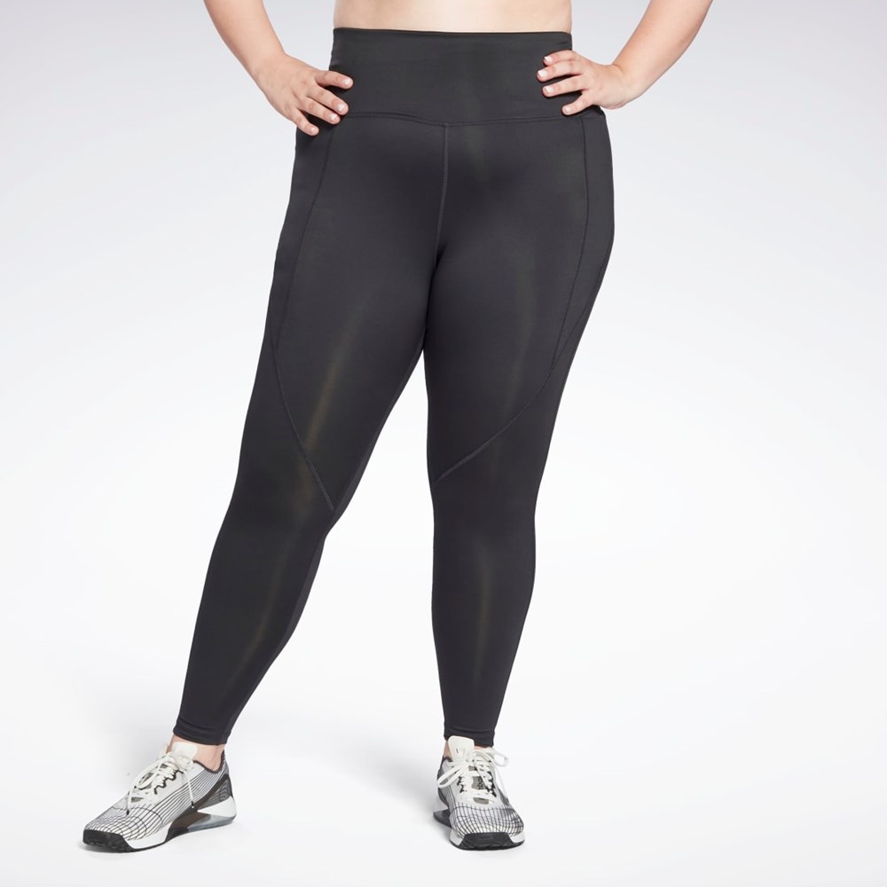 Reebok Workout Ready Pant Program High Rise Leggings (Plus Size) Svarta | BFZON-2089