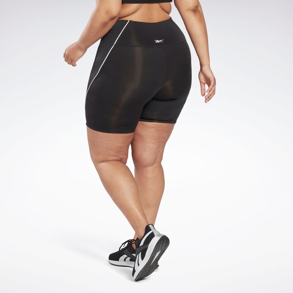 Reebok Workout Ready Poly Shorts (Plus Size) Svarta | KSRWX-2173