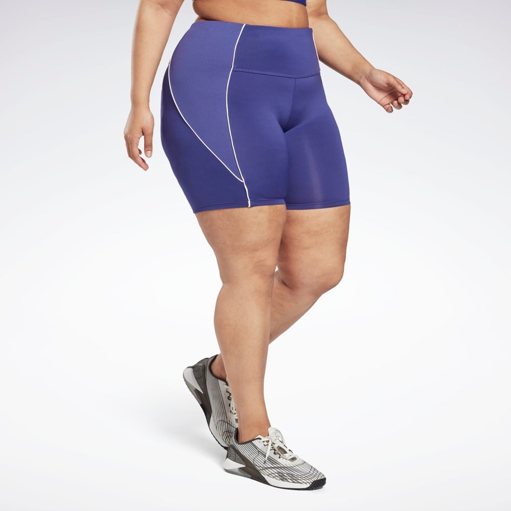 Reebok Workout Ready Poly Shorts (Plus Size) Lila | UQFMB-2807