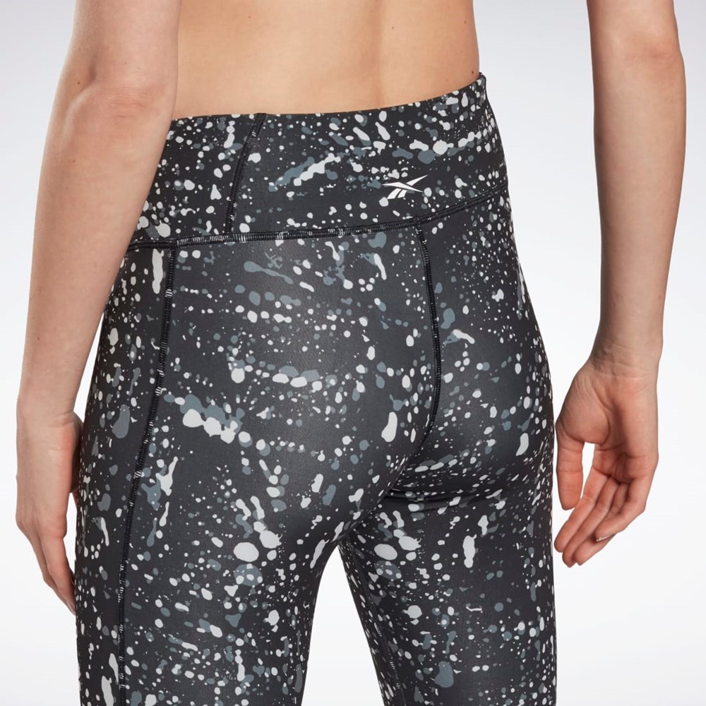 Reebok Workout Ready Printed Leggings Svarta | BKYPR-1324