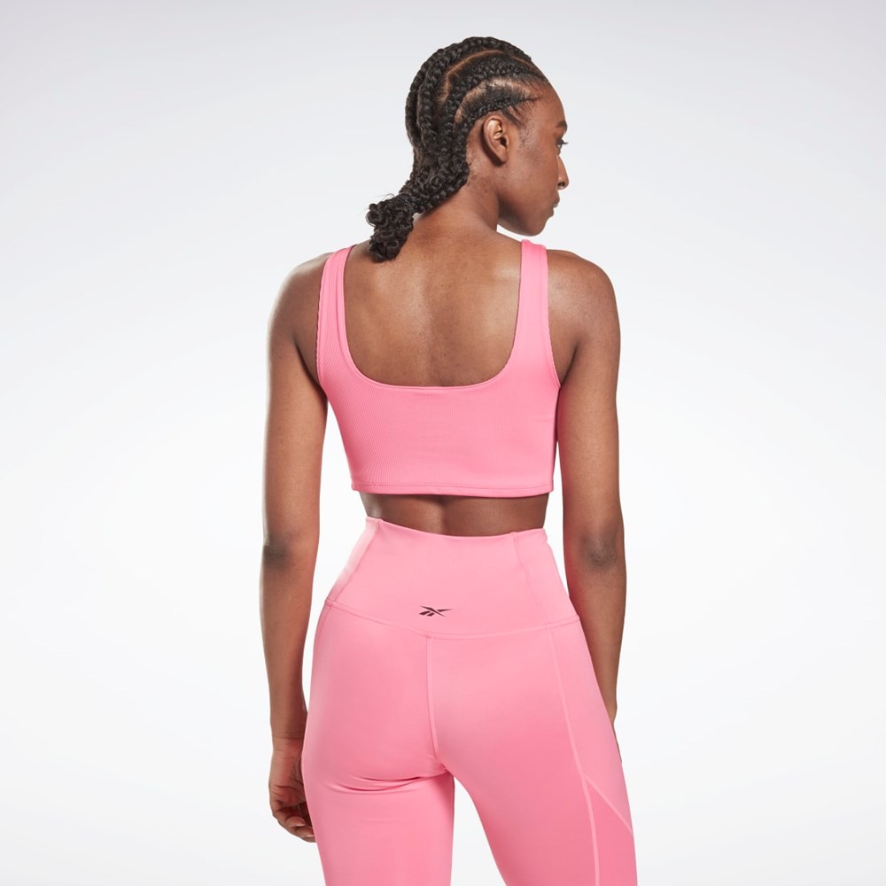 Reebok Workout Ready Rib Bralette Rosa | VDGSH-0948