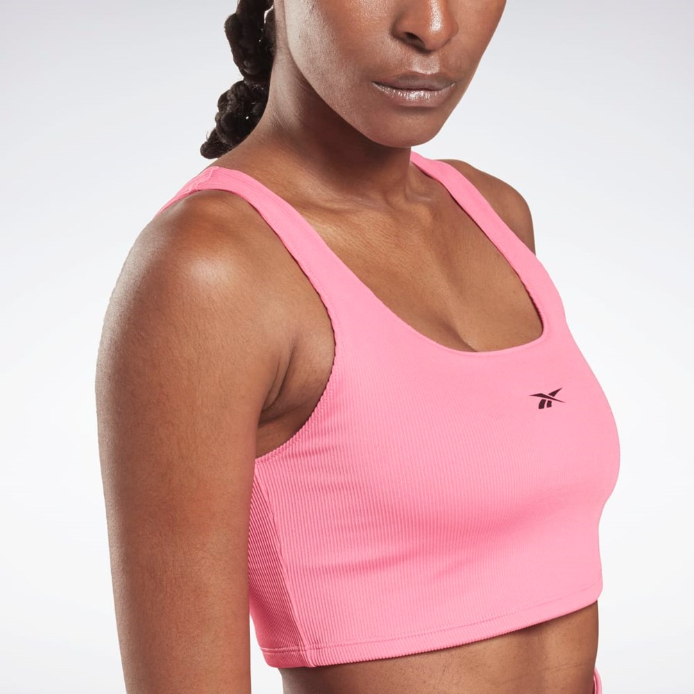 Reebok Workout Ready Rib Bralette Rosa | VDGSH-0948