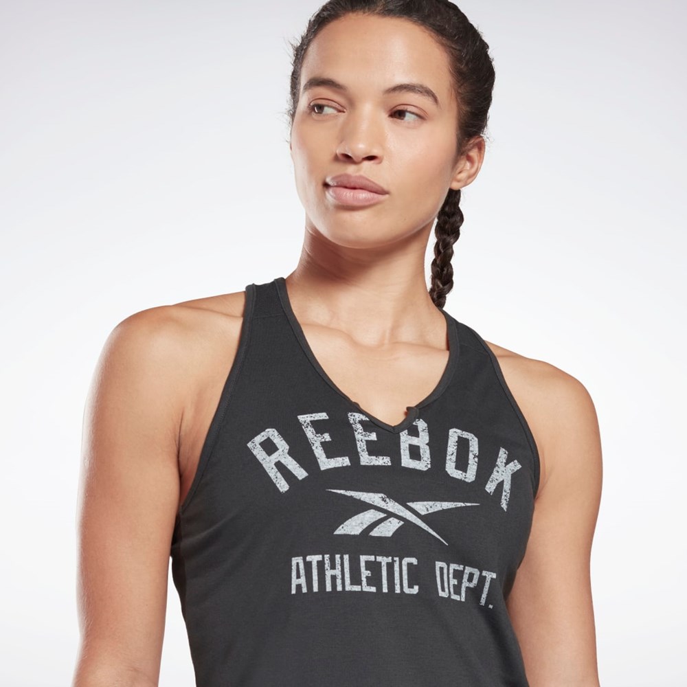 Reebok Workout Ready Supremium Big Logo Tank Top Svarta | HMWIL-0849