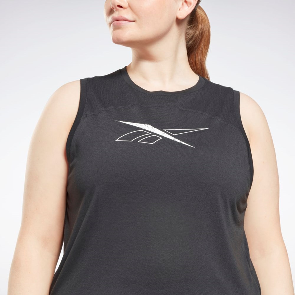 Reebok Workout Ready Supremium Tank Top (Plus Size) Svarta | NKUVI-8475