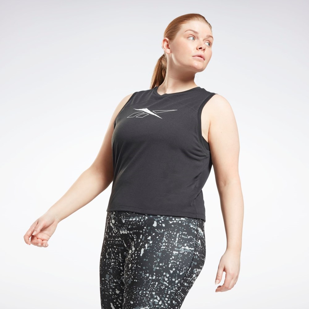 Reebok Workout Ready Supremium Tank Top (Plus Size) Svarta | NKUVI-8475