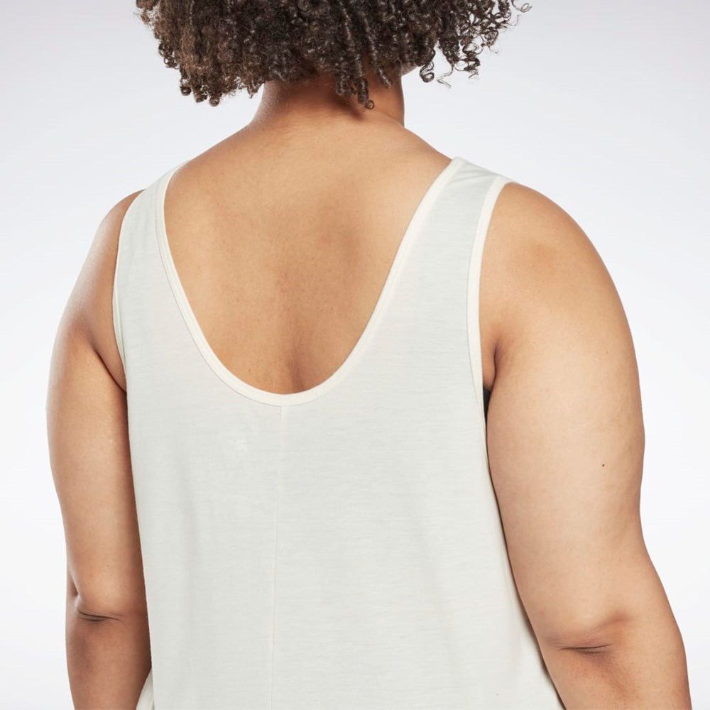 Reebok Workout Ready Supremium Tryck Tank Top (Plus Size) Vita | KXAJY-7526