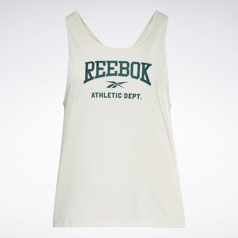 Reebok Workout Ready Supremium Tryck Tank Top (Plus Size) Vita | KXAJY-7526