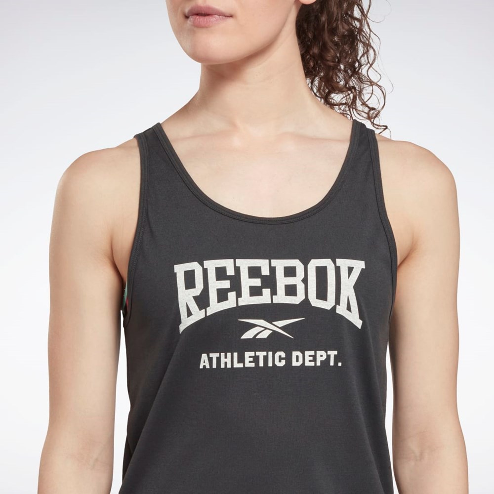 Reebok Workout Ready Supremium Tryck Tank Top Svarta | MIPHA-1576