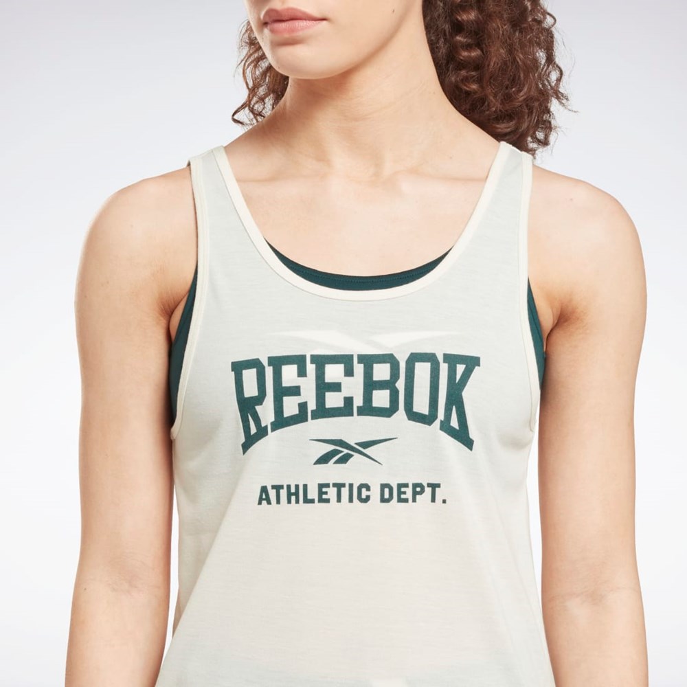 Reebok Workout Ready Supremium Tryck Tank Top Vita | VEARM-2076