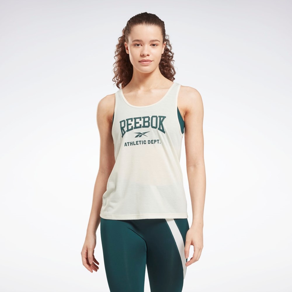 Reebok Workout Ready Supremium Tryck Tank Top Vita | VEARM-2076