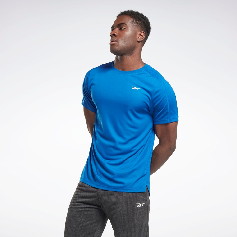 Reebok Workout Ready Tech T-Shirt Blå | FOJUR-6072