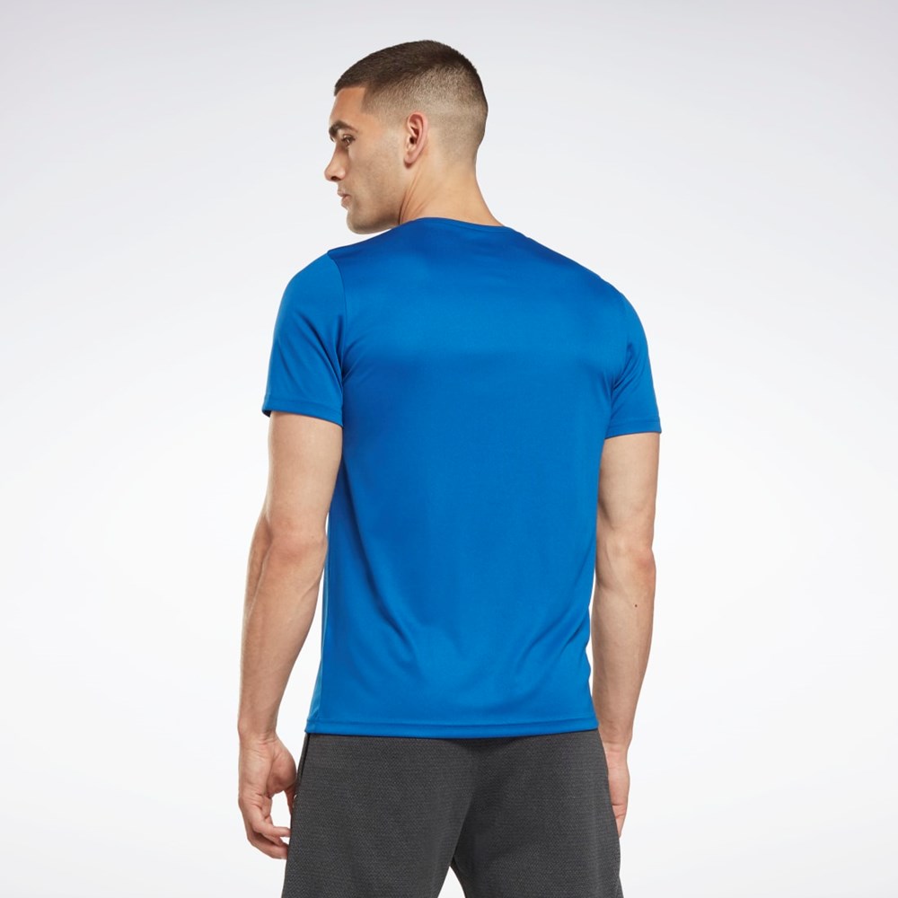 Reebok Workout Ready Tryck T-Shirt Blå | UKLFW-2859