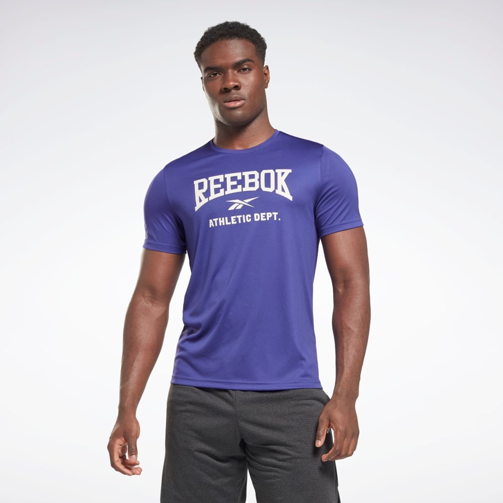 Reebok Workout Ready Tryck T-Shirt Lila | IPYVJ-9807