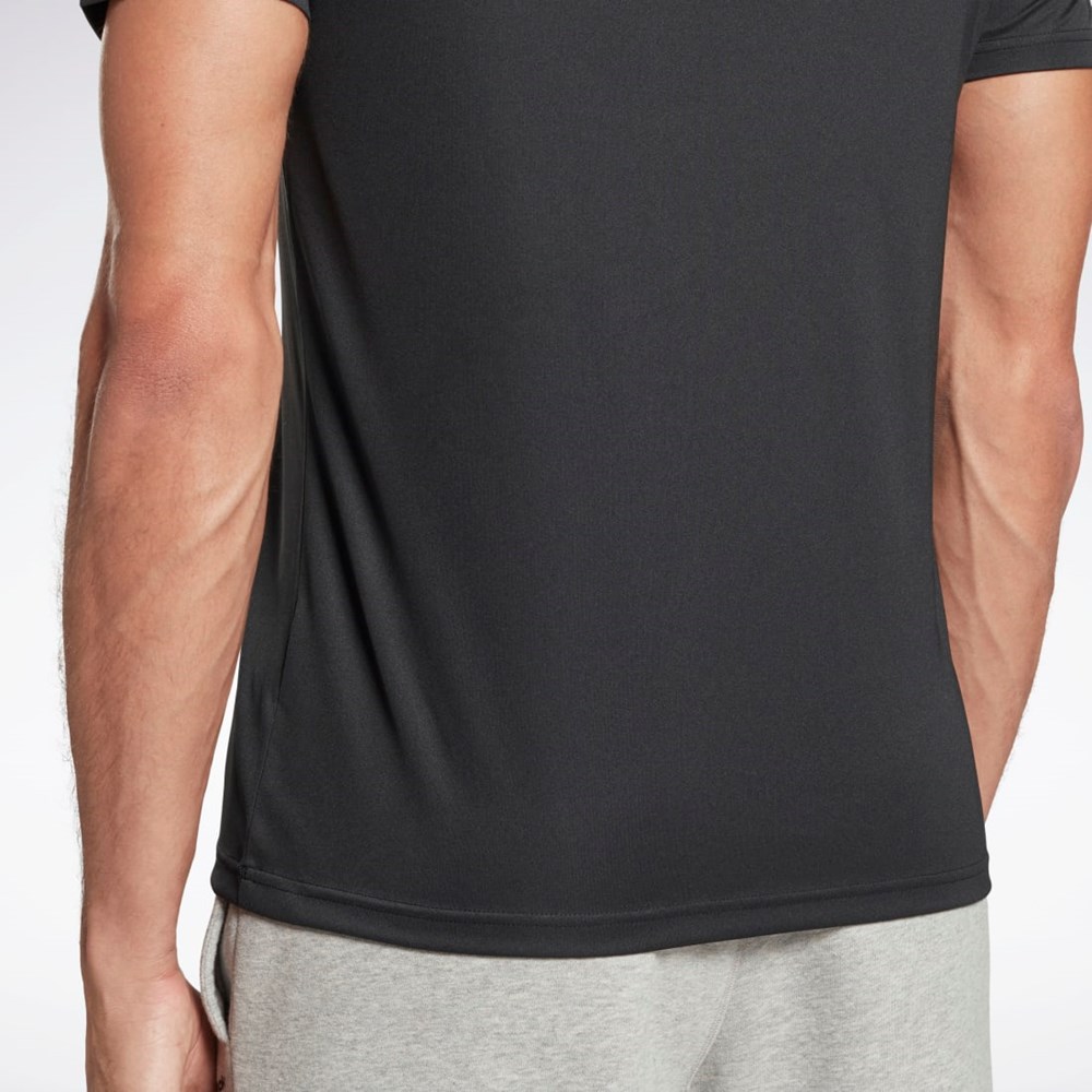 Reebok Workout Ready Tryck T-Shirt Svarta | UZSAM-2318