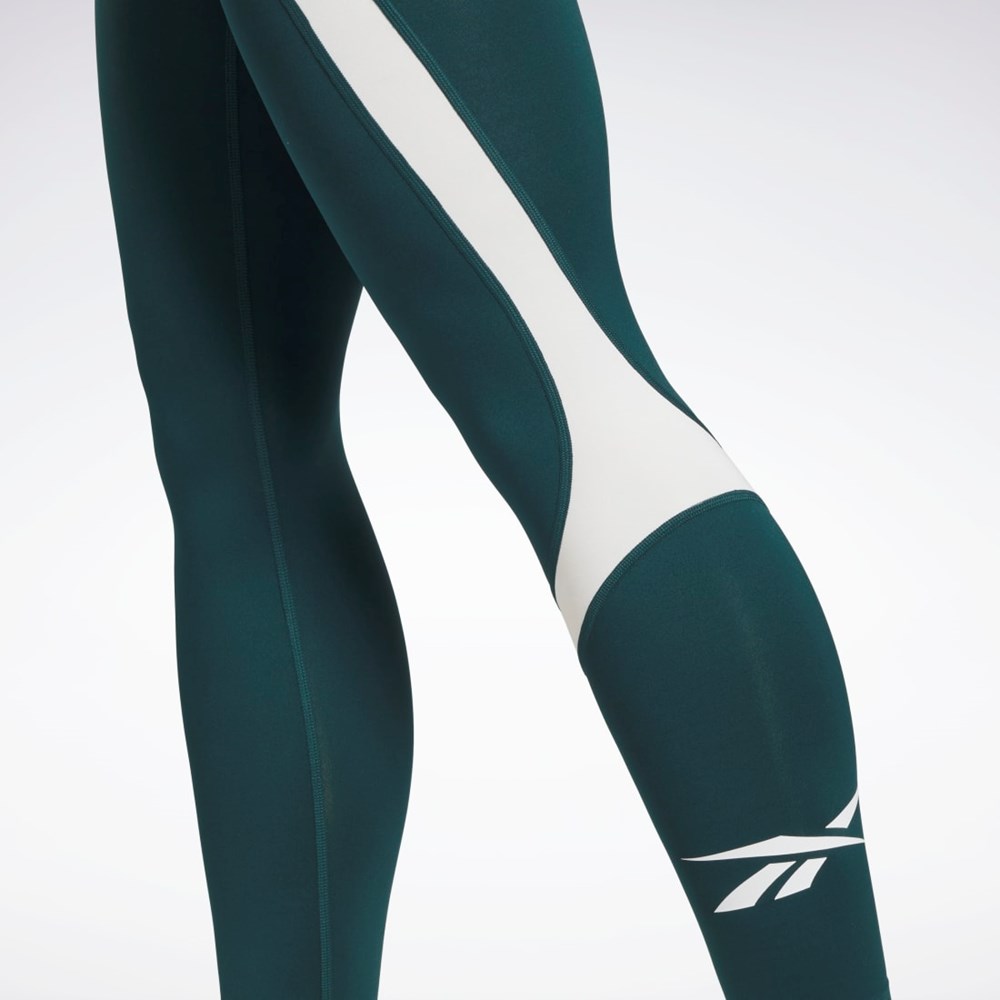 Reebok Workout Ready Vector Leggings Gröna | YEBCM-0256