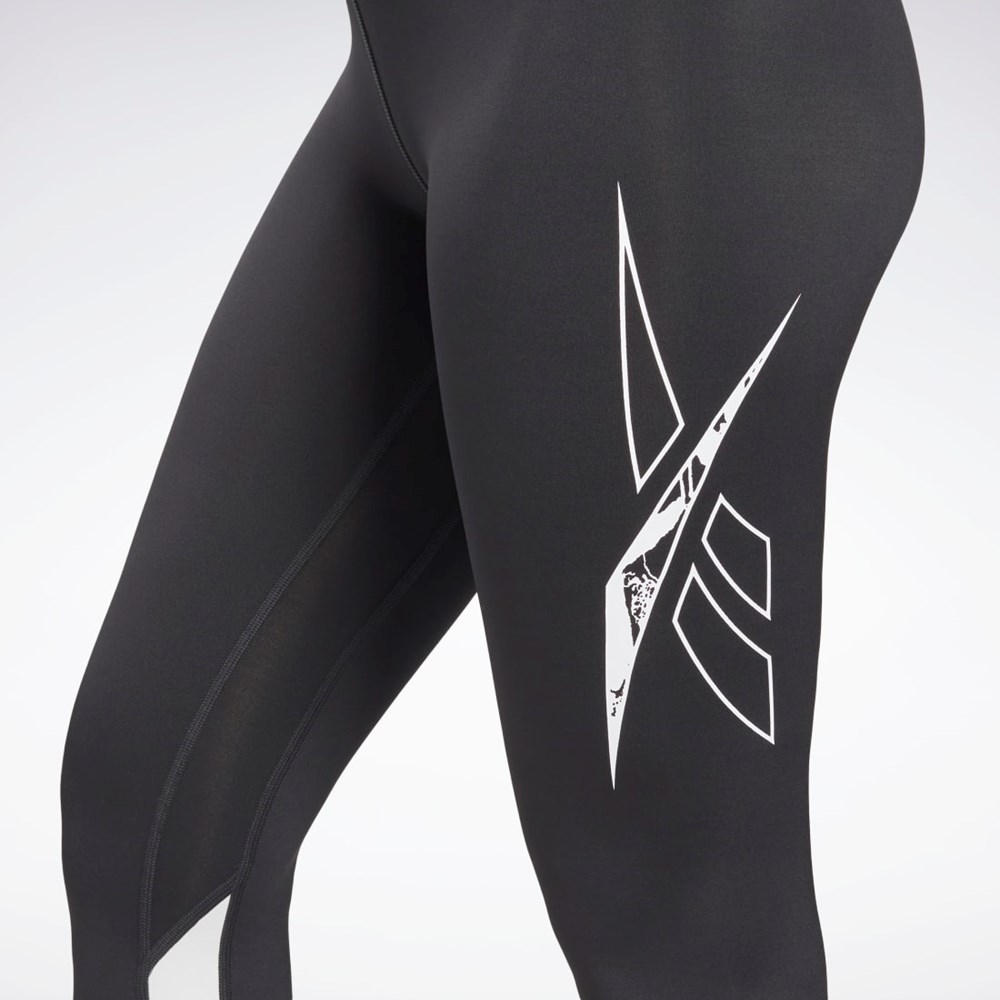 Reebok Workout Ready Vector Leggings Svarta | GKBTL-1843