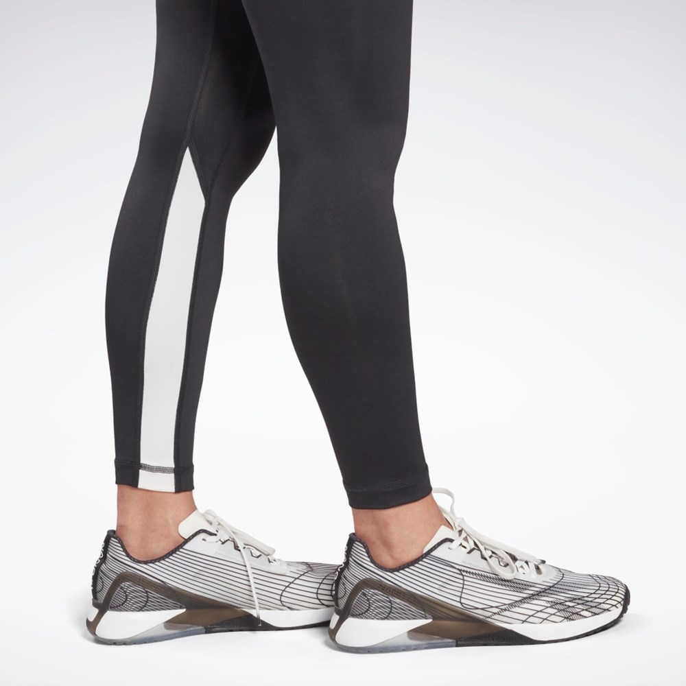 Reebok Workout Ready Vector Leggings Svarta | GKBTL-1843