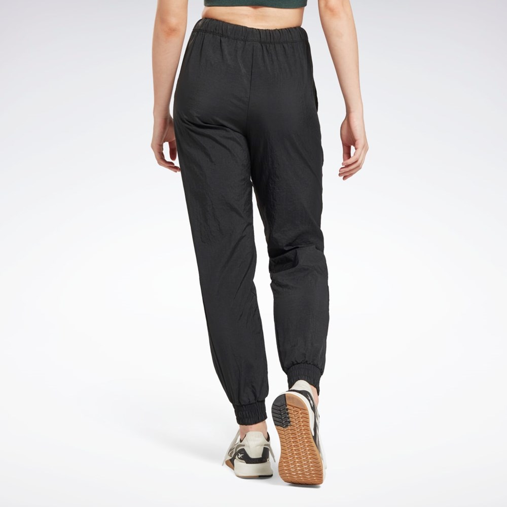 Reebok Workout Ready Woven Joggers Svarta | LNVFE-4256