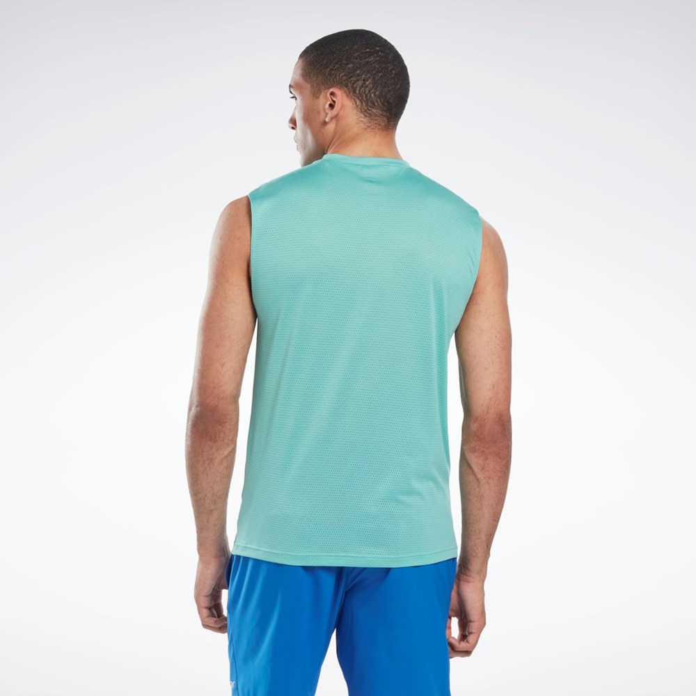 Reebok Workout Ready Ärmlös Tech T-Shirt Semi Classic Teal | EYBVG-8462