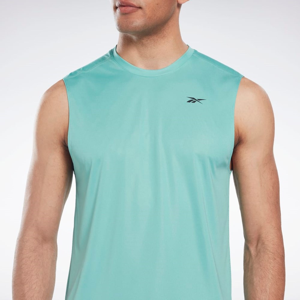 Reebok Workout Ready Ärmlös Tech T-Shirt Semi Classic Teal | EYBVG-8462